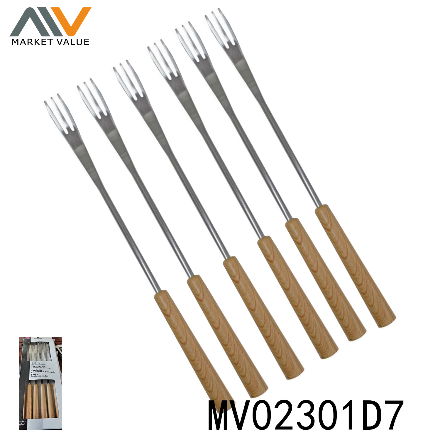 MV02301D7 6Pcs Fondue Fork With Pp Handle