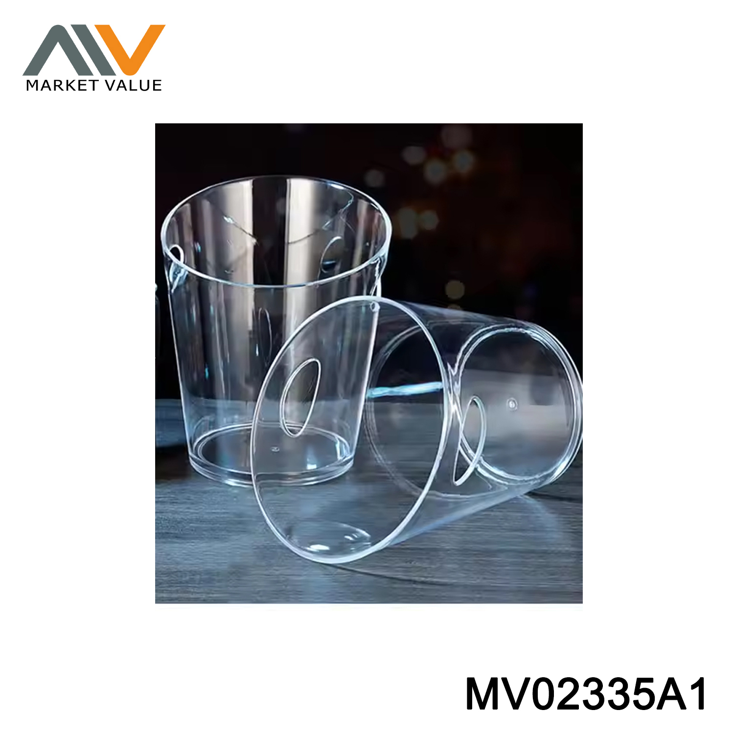 MV02335A1 PS Transparent Ice Cooler bucket TAG IN AIRBAG