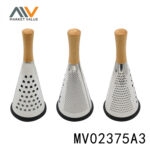 10.5" Wooden Handle Stainless Steel Taper Grater