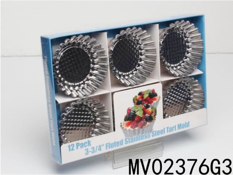 Sets Of 12Pcs S/S Cake Mould In Color Box & 12Sets Pdq