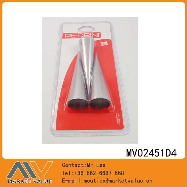 MV02451D4 6Pcs Cone Shape S/S Cream Horn Cake Mould