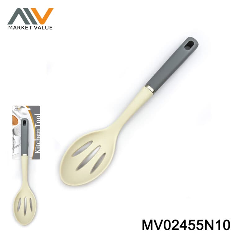 Silicone with Nylon Sloted Spoon PP Handle