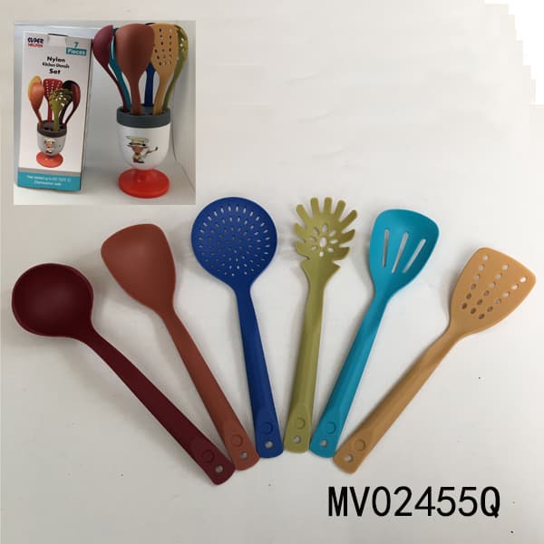 6Pcs Colorful Nylon Kitchen Tools Set With Holder