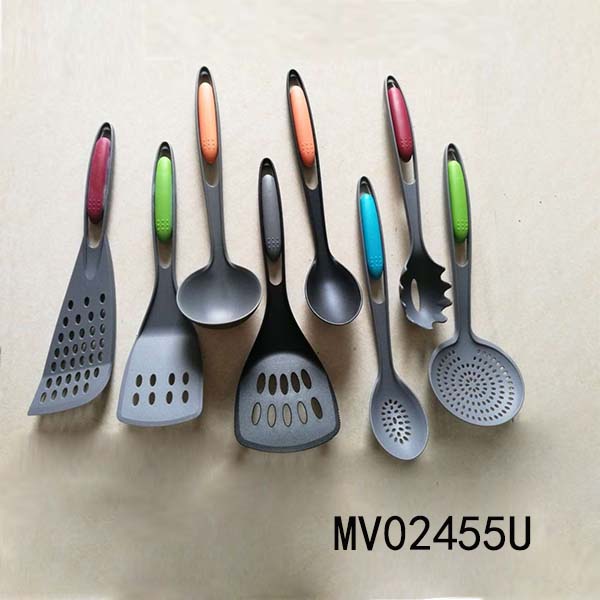MV02455U 8Pcs Nylon Kitchen Tools Utensils Sets W/Pp Handle