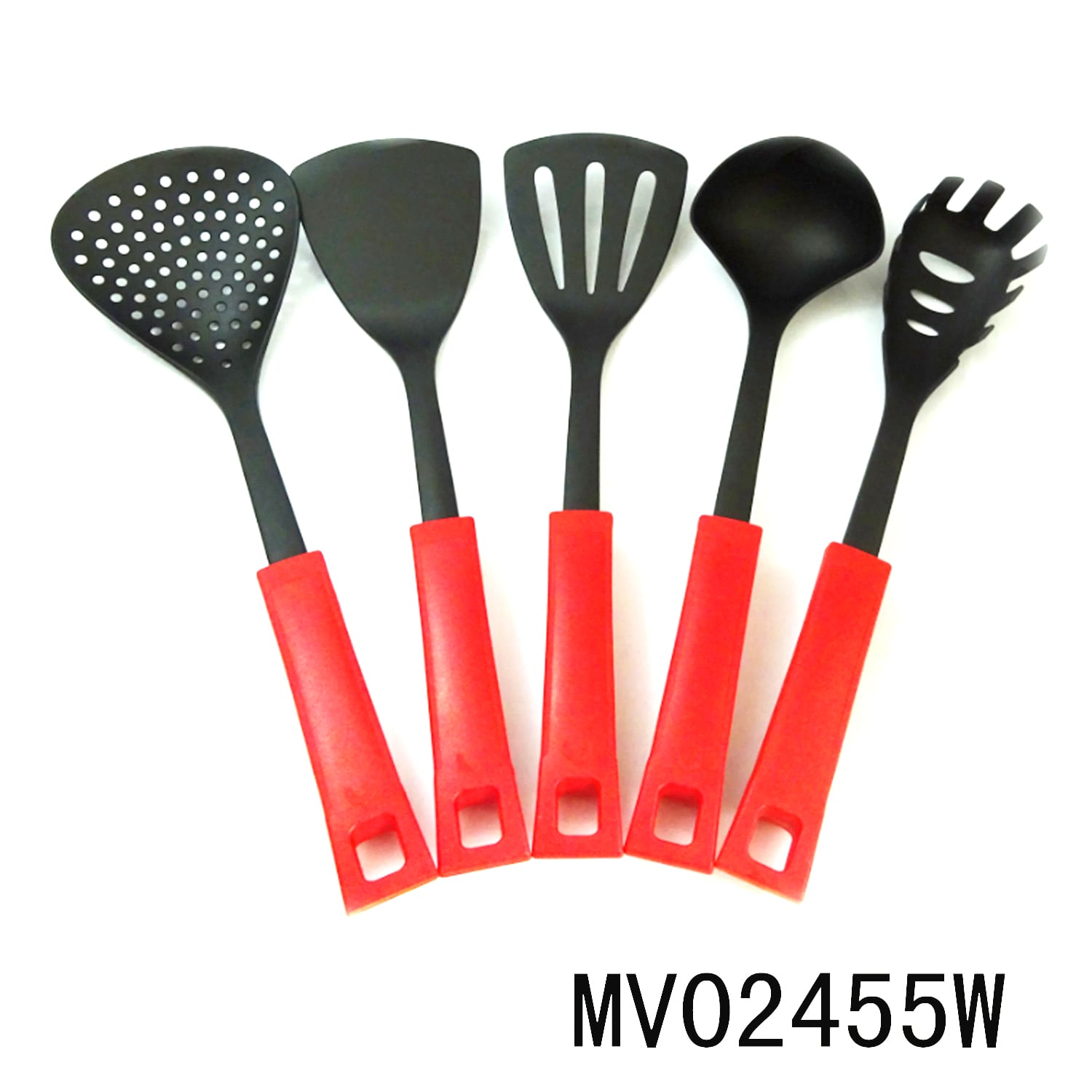 MV02455W Sets Of 5Pcs Nylon Kitchen Tools W/Tpr Handle