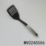 Silicon + Nylon Slotted Turner With Plastic Handle