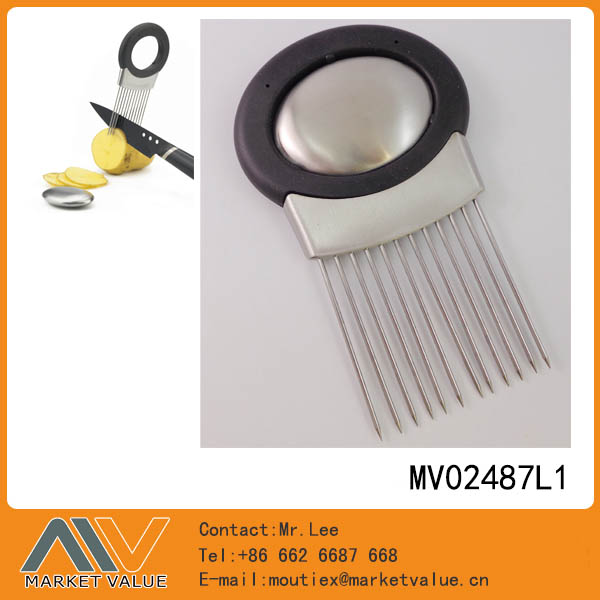 MV02487L1 S.S Onion Cutter With Pp+ Tpr Handle