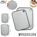 2 Piece Plastic Cutting Board With Graduated