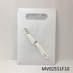 2Pcs Plastic Cutting Board And Stainless Steel Knife