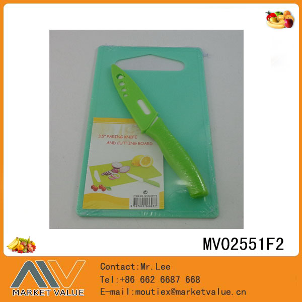 Plastic Cutting Board With Ceramic Knife