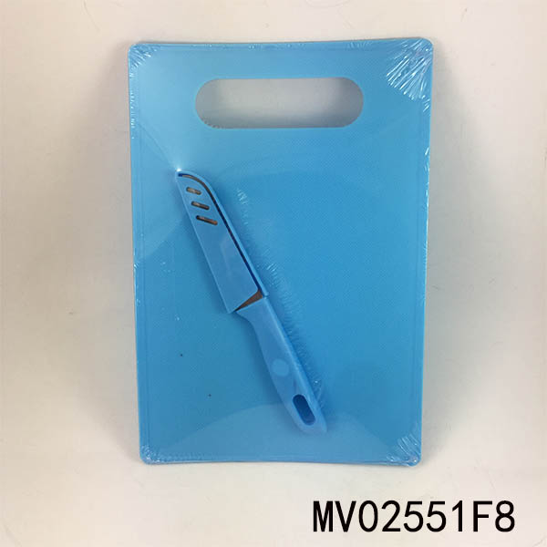 Plastic Cutting Board Stainless Steel Knife