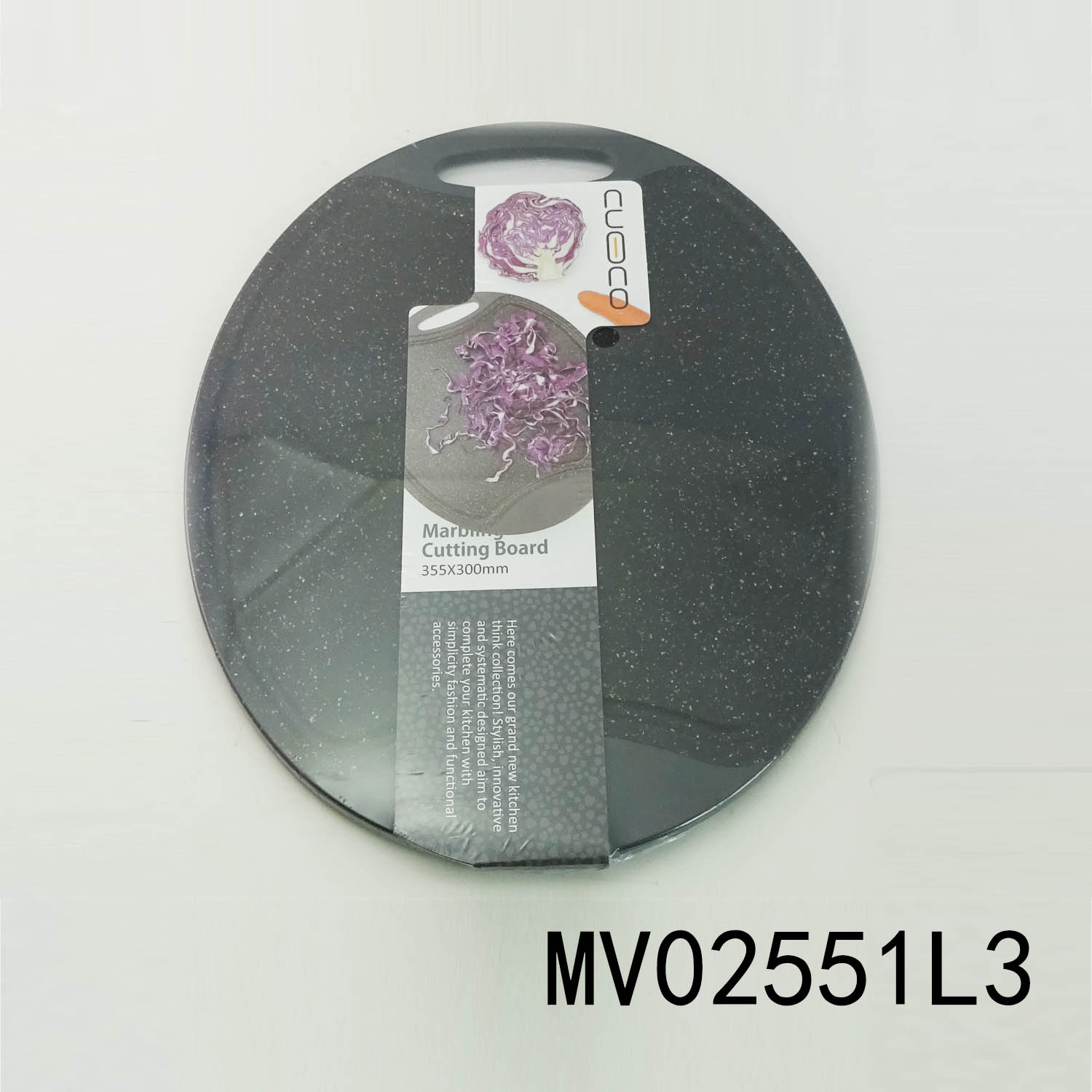 MV02551L3 Oval Plastic Cutting Board