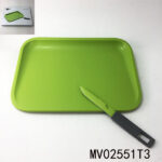 2Pcs Knifeset With Utility Pp Cutting Board In Color Box