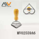 Heart Zinc-Alloy Cake Mould With Oak Handle
