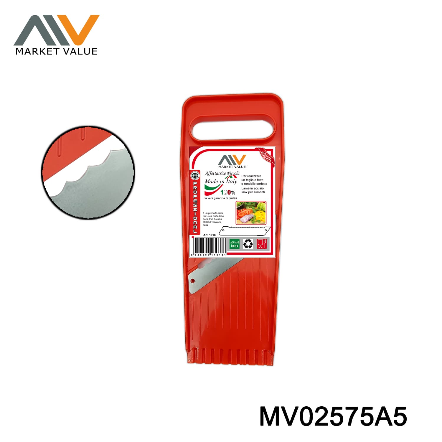 MV02575A5 Flat Grater W/Plastic Handle
