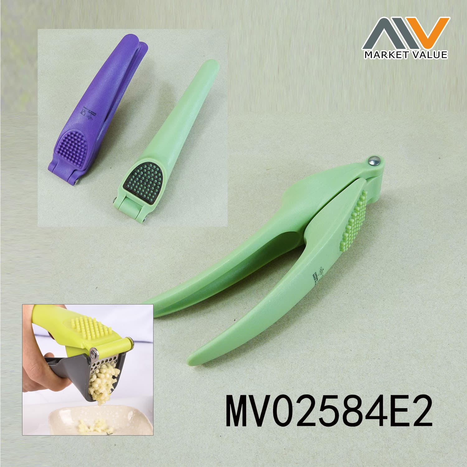 MV02584E2 Garlic Press Plastic + Steel
