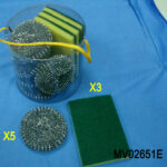 5Pcs S/S Scourer + 3Pcs Cleaning Pad Pvc Box