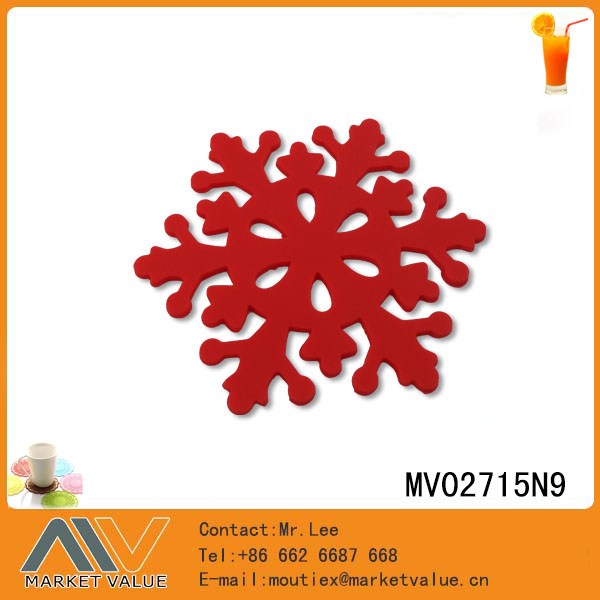 MV02715N9 The Styles Of Snowflake Silicone Coaster 
