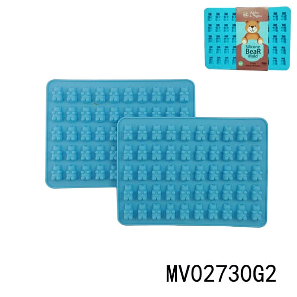 2Pcs Bear Shape Silicone Cake Mould
