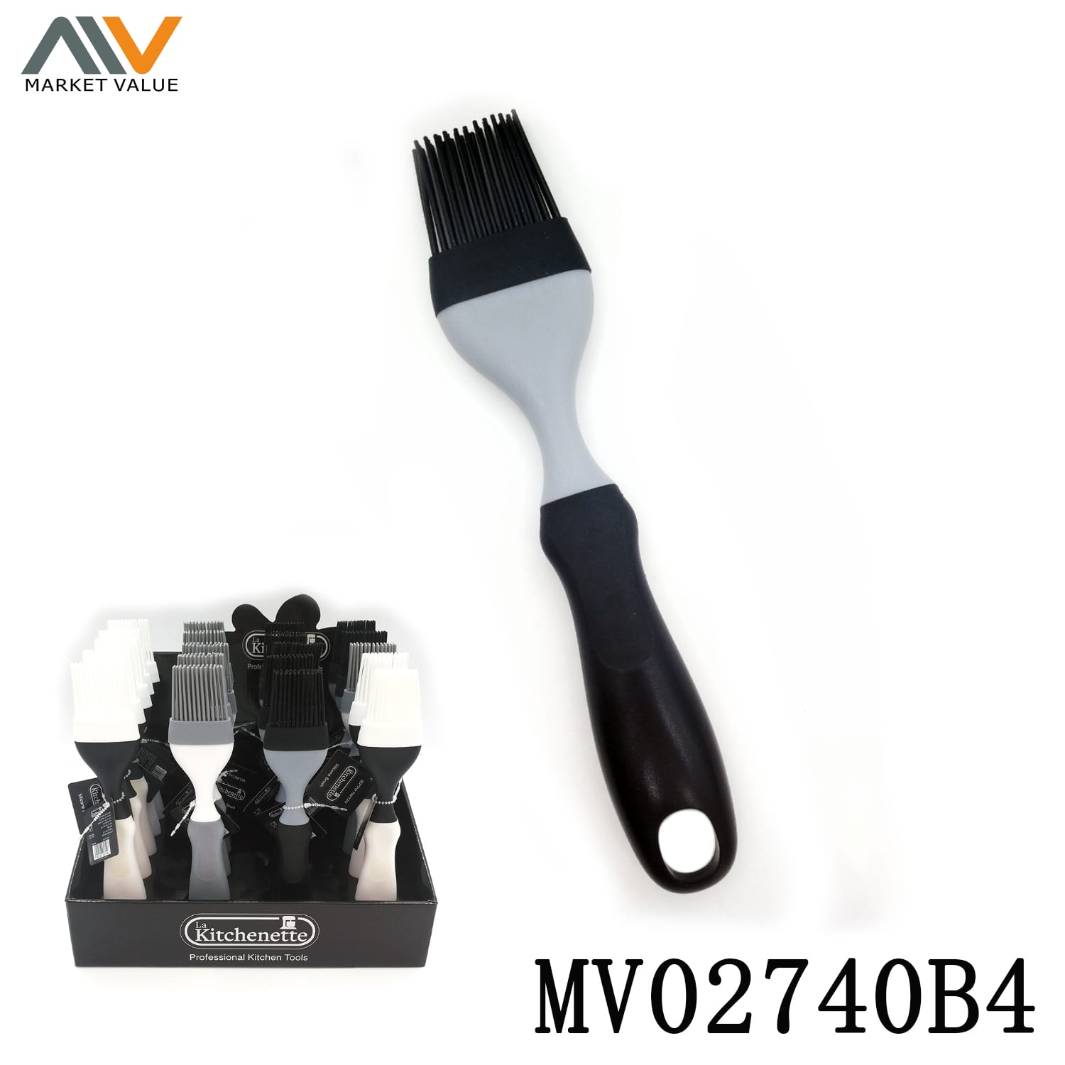 MV02740B4 Big Silicone Brush In Display Box Ps Handle