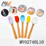 5Pcs Mini Silicone Tools With Wooden Handle