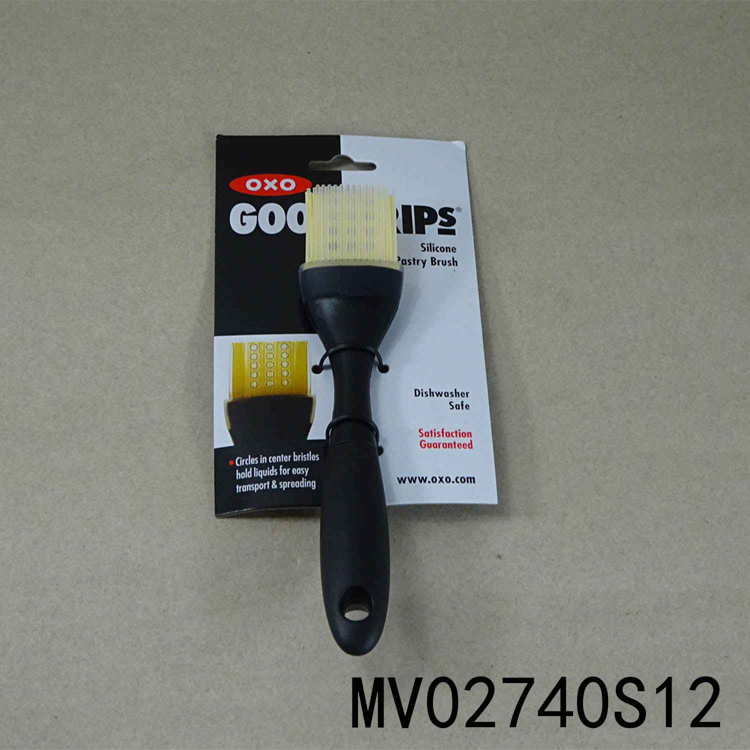 MV02740S12 Flexible Silicone Brush With Rubber And Plastic Handle