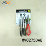 2Pc Food Tong & Egg Beater Silicone Tie Card
