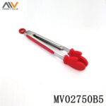 7"Silicone + Stainless Steel Food Clip