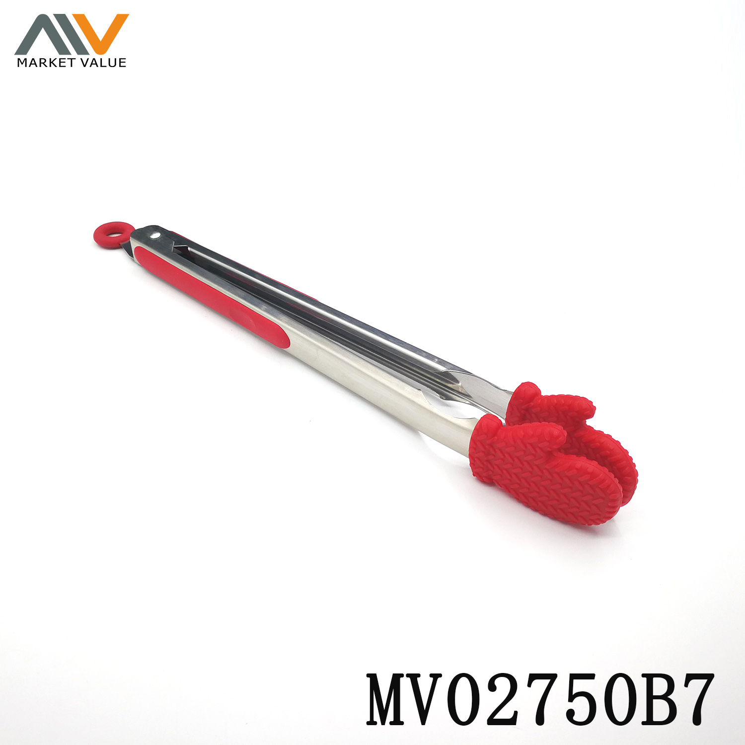 MV02750B7 12"Silicone + Stainless Steel Food Clip