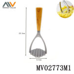 Aluminum Alloy Potato Press With Wooden Handle