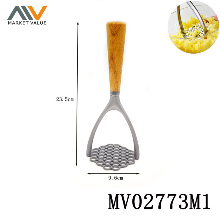 Aluminum Alloy Potato Press With Wooden Handle