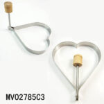 S.S.Heart Eggfryer W/ Wooden Handle T/C