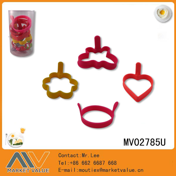 12Pcs Colorful Silicone Various Egg Ring In Pvc Box