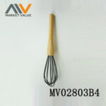 9.5"Egg Beatersilicone Line+ Wooden Handle