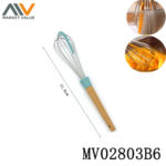 12 Inch S/S Egg Beater& With Wooden Handle