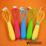 8" Corn Handle Silicone Egg Beater