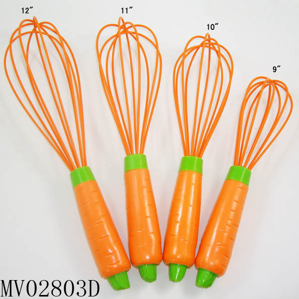 MV02803D 9" Radish Handle Silicone Egg Beater
