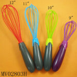 9"Eggplant Handle Silicone Egg Beater