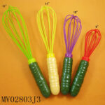 12"Cucumber Handle Silicone Egg Beater