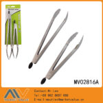 2Pcs S.S #430 Food Tong With Tpr Hook