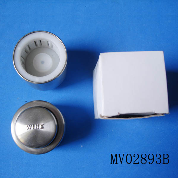 MV02893B S/S Cypriot Wine/ Wine Botttle Plug In White Box