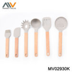 6PCS Brown Silicone Cookware Set