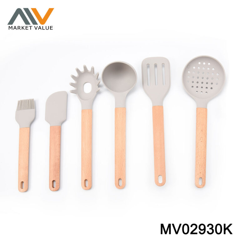 6PCS Brown Silicone Cookware Set