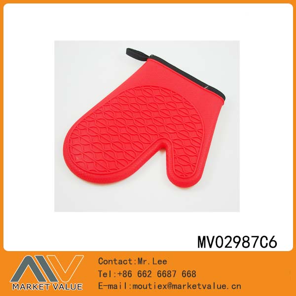 MV02987C6 Small Heat Proof Cotton Inside Oven Silicon Glove