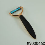 Zinc Alloy Peeler With Rose Gold Coated + Tpr Handle