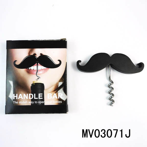 MV03071J Mustache Wine Opener With Color Box
