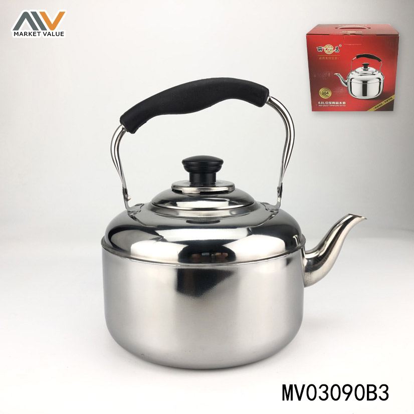MV03090B3 5L 304 S.S Kettle Thicknees 0.5Mm In Color Box