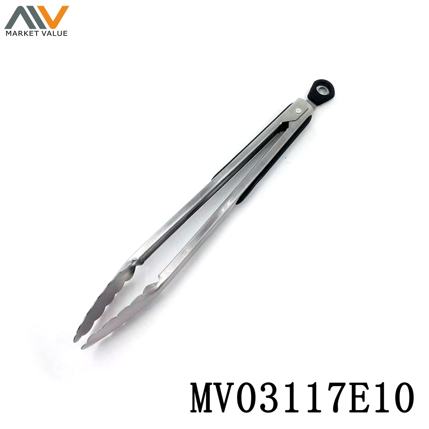MV03117E10 12" 430 S/S Bbq Tong With Tpr Handle