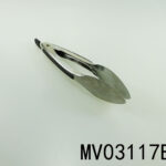 Black Rubber Soft Grip S.S.Food Tong Wheel Card