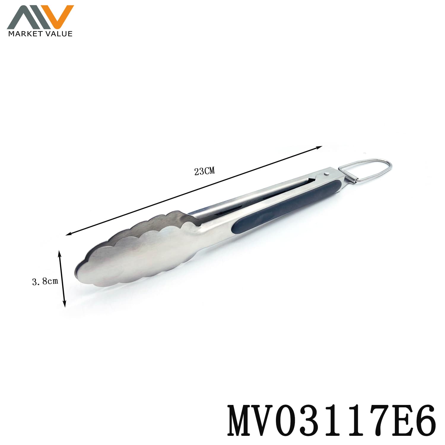 MV03117E6 9 Inch Ss Food Tong